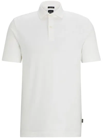 HUGO BOSS COTTON-LINEN MÉLANGE POLO SHIRT