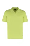 Hugo Boss Short Sleeve Polo Shirt With Side Slits In Green