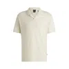 Hugo Boss Boss Cotton And Linen Polo Shirt In White