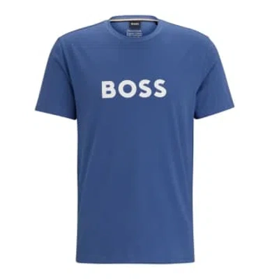 Hugo Boss Cotton Logo T-shirt In Blue