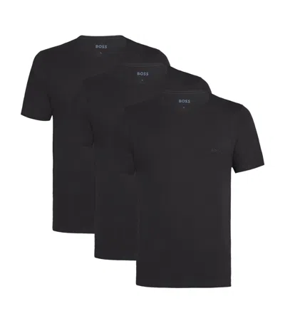 Hugo Boss Cotton Logo T-shirt In Black