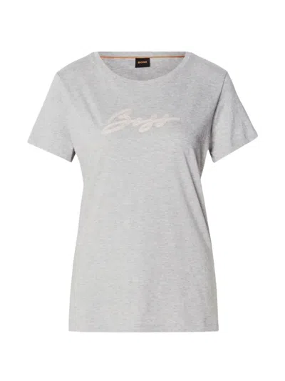 Hugo Boss Cotton Logo T-shirt In Gray