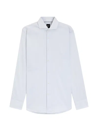 Hugo Boss Cotton Lyocell Shirt In Gray