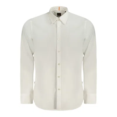 Hugo Boss Cotton Men Men's Shirt In Neutral