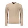 Hugo Boss Beige Cotton Men Sweater In Beige
