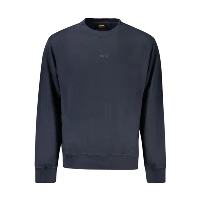 Hugo Boss Cotton Men Men's Sweater In Blue