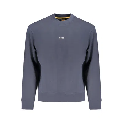 Hugo Boss Cotton Men Men's Sweater In Blue