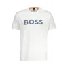 Hugo Boss Cotton-jersey T-shirt With Curved-logo Print