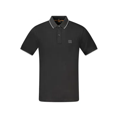 Hugo Boss Cotton Men Polo Men's Shirt In Black