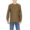 Hugo Boss Green Cotton Sweater In Gray