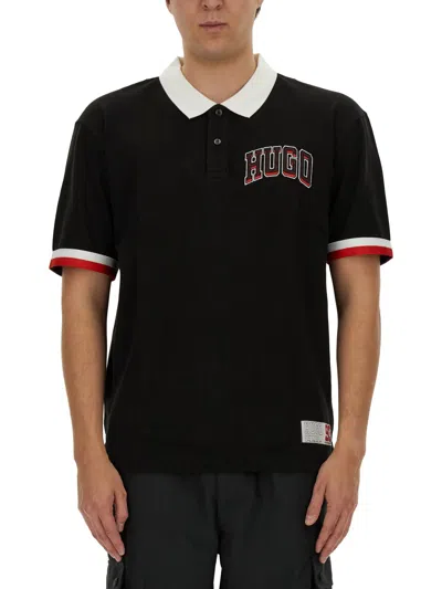 Hugo Boss Cotton Pique Dillet Polo Shirt In Black
