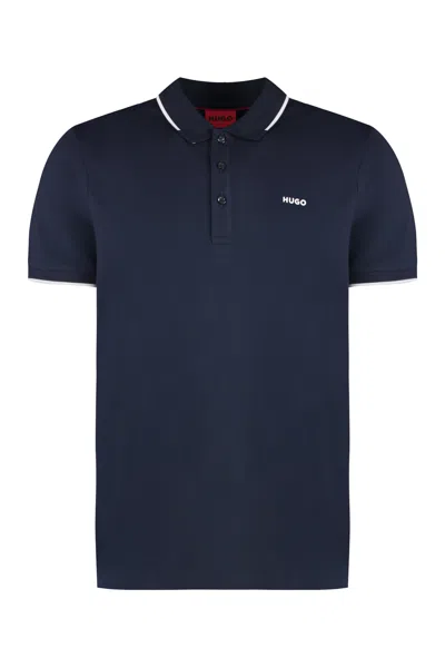 Hugo Boss Cotton-piqué Polo Shirt In Blue