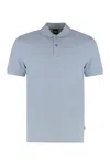 Hugo Boss Textured Polo Shirt In Light Blue