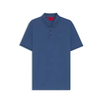 HUGO BOSS COTTON-PIQUÉ POLO SHIRT WITH ALL-OVER PRINT