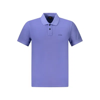 Hugo Boss Cotton Polo Men's Shirt In Blue