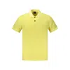 Hugo Boss Cotton-piqué Polo Shirt With Logo Print In Yellow