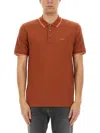 Hugo Boss Buttoned Polo Shirt In Orange