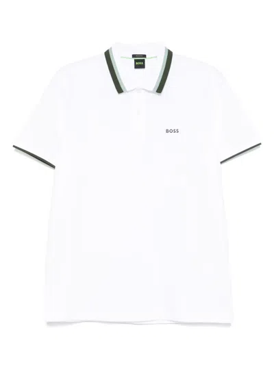 Hugo Boss Cotton Polo Shirt In White