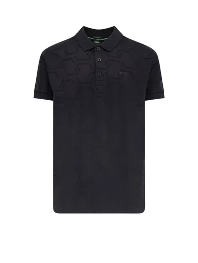 Hugo Boss Cotton Polo Shirt In Black