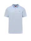 Hugo Boss Cotton Polo Shirt In Blue