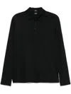 Hugo Boss Cotton Polo Shirt In 黑色