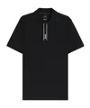 Hugo Boss Paddy Polo Shirt With Striped Placket And Logo In Black