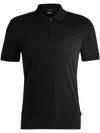 Hugo Boss Regular-fit Polo Shirt In Mercerized Italian Cotton In Black