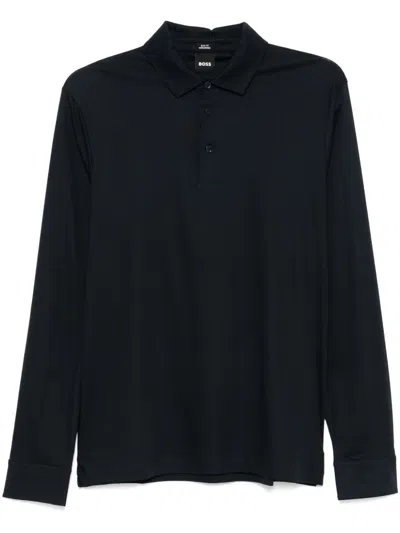 Hugo Boss Cotton Polo Shirt In Blau
