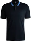 Hugo Boss Cotton Polo Shirt In Blue