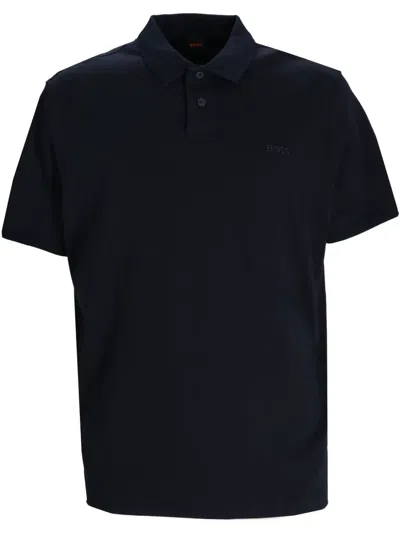Hugo Boss Cotton Polo Shirt In Blue