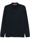 Hugo Boss Cotton Polo Shirt In Blue