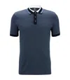 Hugo Boss Cotton Polo Shirt In Blue