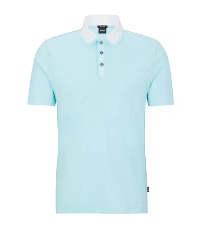 Hugo Boss Cotton Polo Shirt In Green