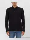 Hugo Boss Cotton Polo Shirt Long Sleeves In Black