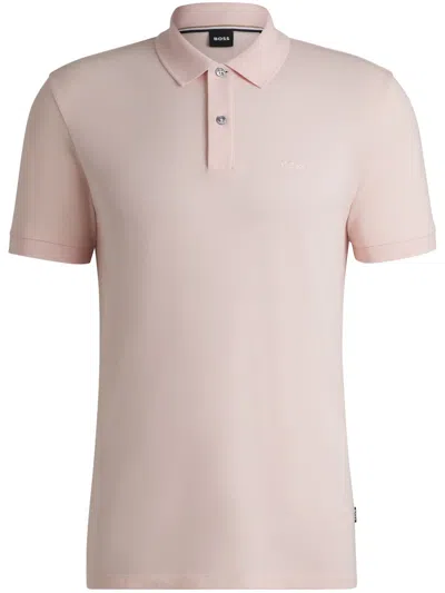 Hugo Boss Cotton Polo Shirt In Pink