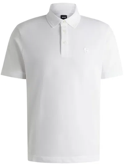 Hugo Boss Cotton Polo Shirt In White