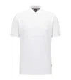 Hugo Boss Regular-fit Polo Shirt In Cotton And Linen In White