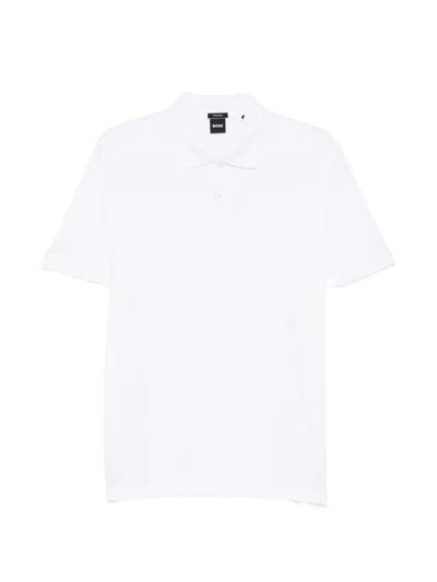 Hugo Boss Cotton Polo Shirt In White
