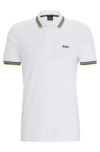 Hugo Boss Cotton Polo Shirt With Logo In White
