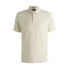 Hugo Boss Boss Cotton Polo In Neutral
