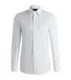 Hugo Boss Regular-fit Shirt In Cotton And Cashmere In White