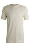 Hugo Boss Cotton-ripstop Regular-fit T-shirt With Plain Trims In White