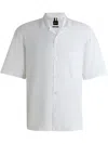 Hugo Boss Relaxed-fit Shirt In Italian-made Cotton Poplin