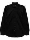 Hugo Boss Cotton Shirt In Black
