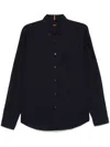 Hugo Boss Boss Owen Solid Button-up Shirt In Blau
