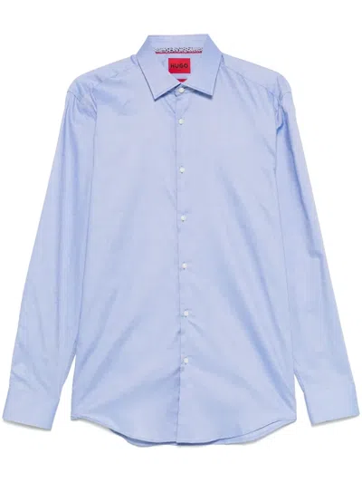 Hugo Boss Cotton Shirt In Blue