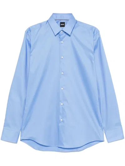 Hugo Boss Cotton Shirt In Blue