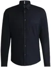 Hugo Boss Cotton Shirt In Blue