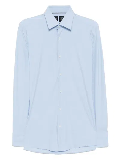 Hugo Boss Cotton Shirt In Blue