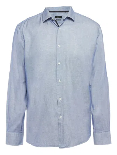Pre-owned Hugo Boss Cotton Shirt In Blue